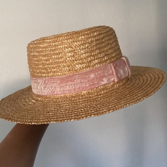 Lack of Color Pink Velour Straw Hat main image 5